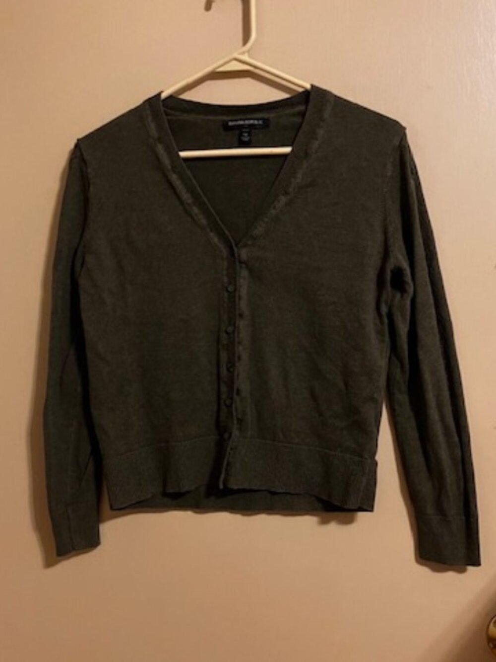 BR Army Green Heathered Cardigan